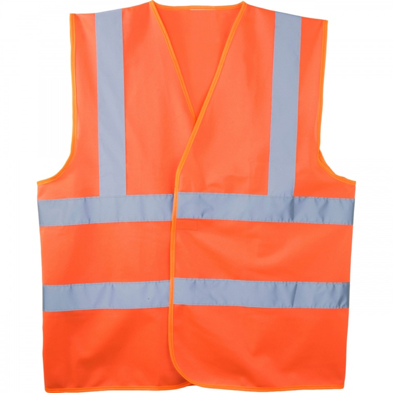 Gilet hi-viz orange, baudrier + double – MO70252