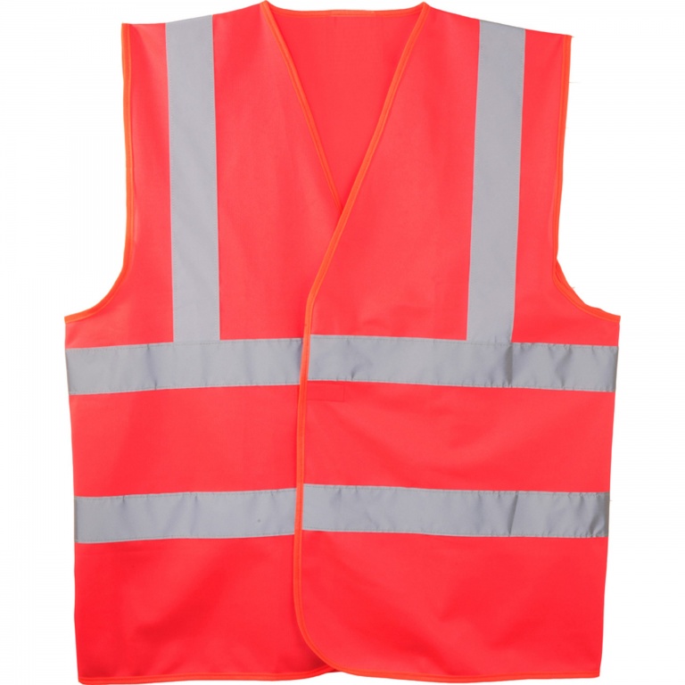 Gilet hi-viz rouge, baudrier + double – MO70265