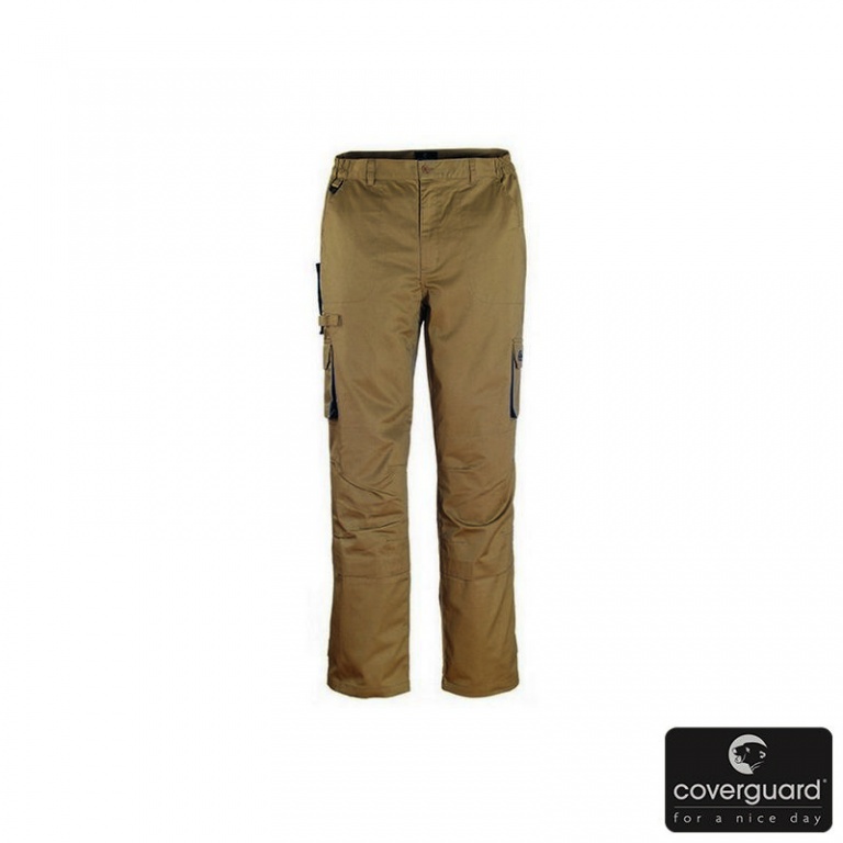 OPERATOR Pantalon beige/gris coton – 8OPEP